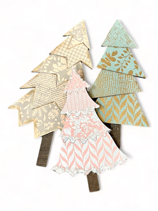 Doodle trees - set of 3