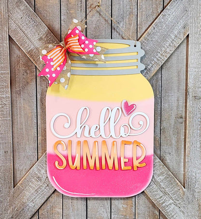 Hello Summer Mason Jar