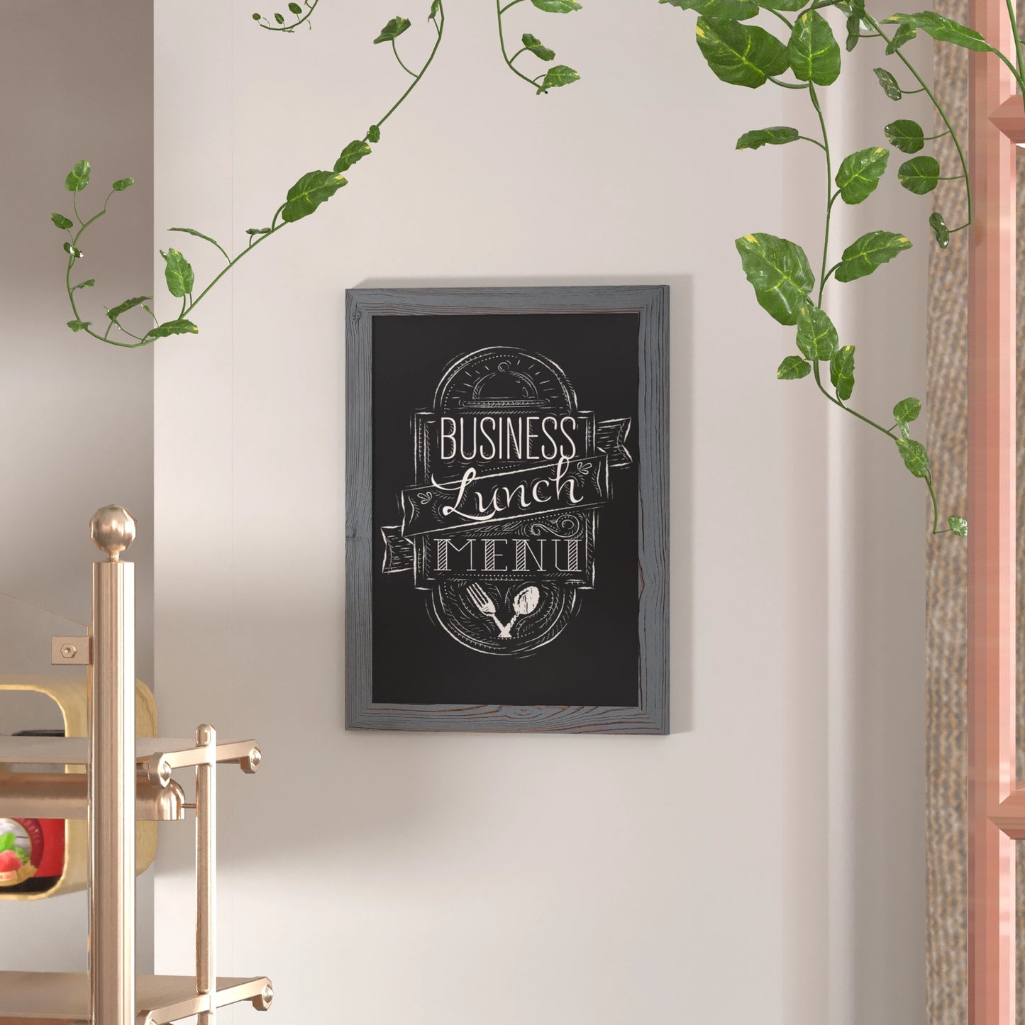 18 X 24 Rustic Gray Magnetic Hanging Chalkboard