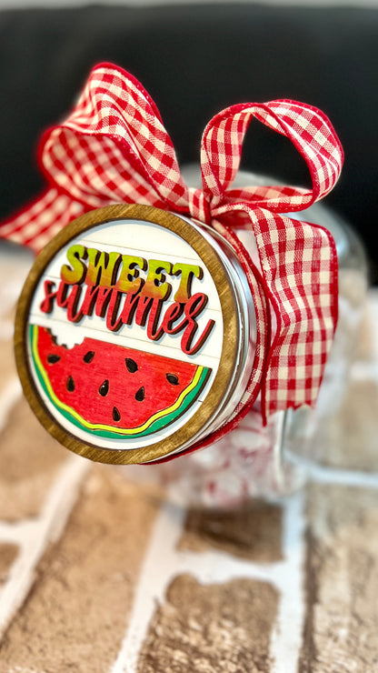 Sweet Summer Jar Lid - Watts of Love Fundraiser