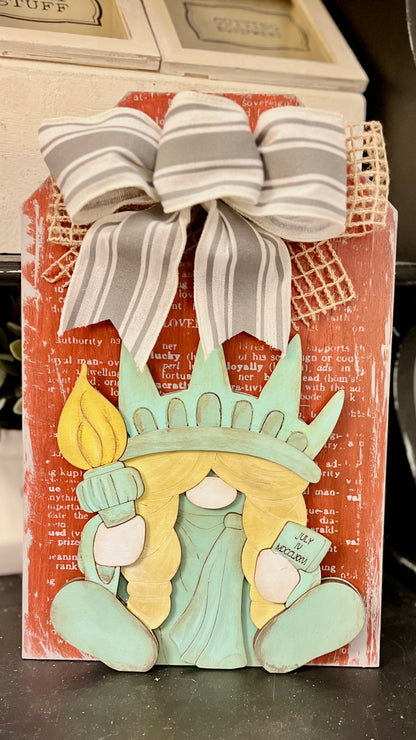 Lady Liberty on Door Tag