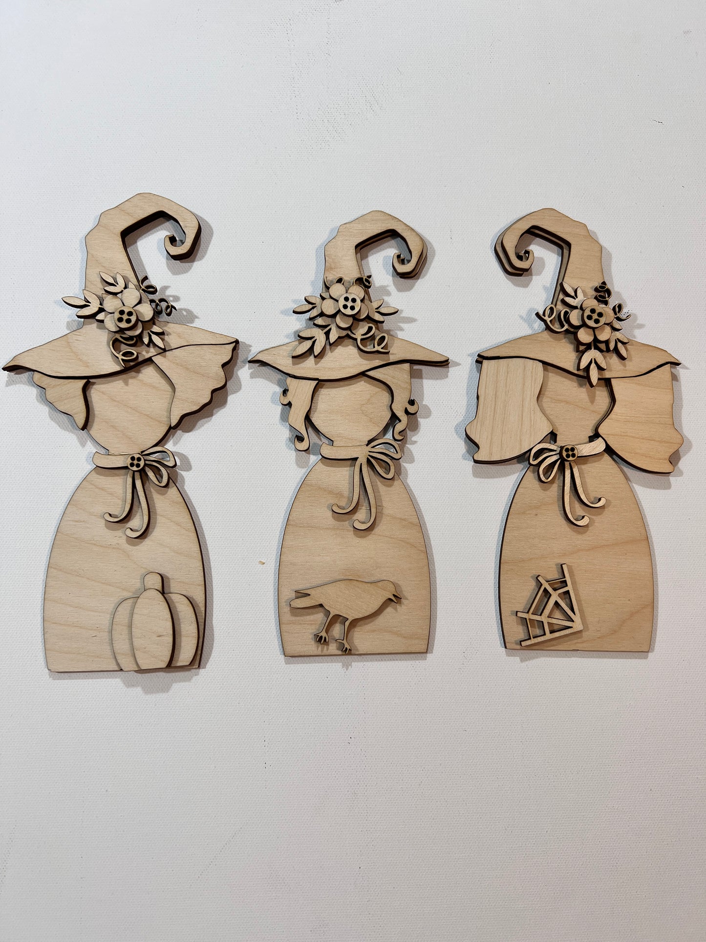 Witch Ornaments - Set of 3 DIY Kits