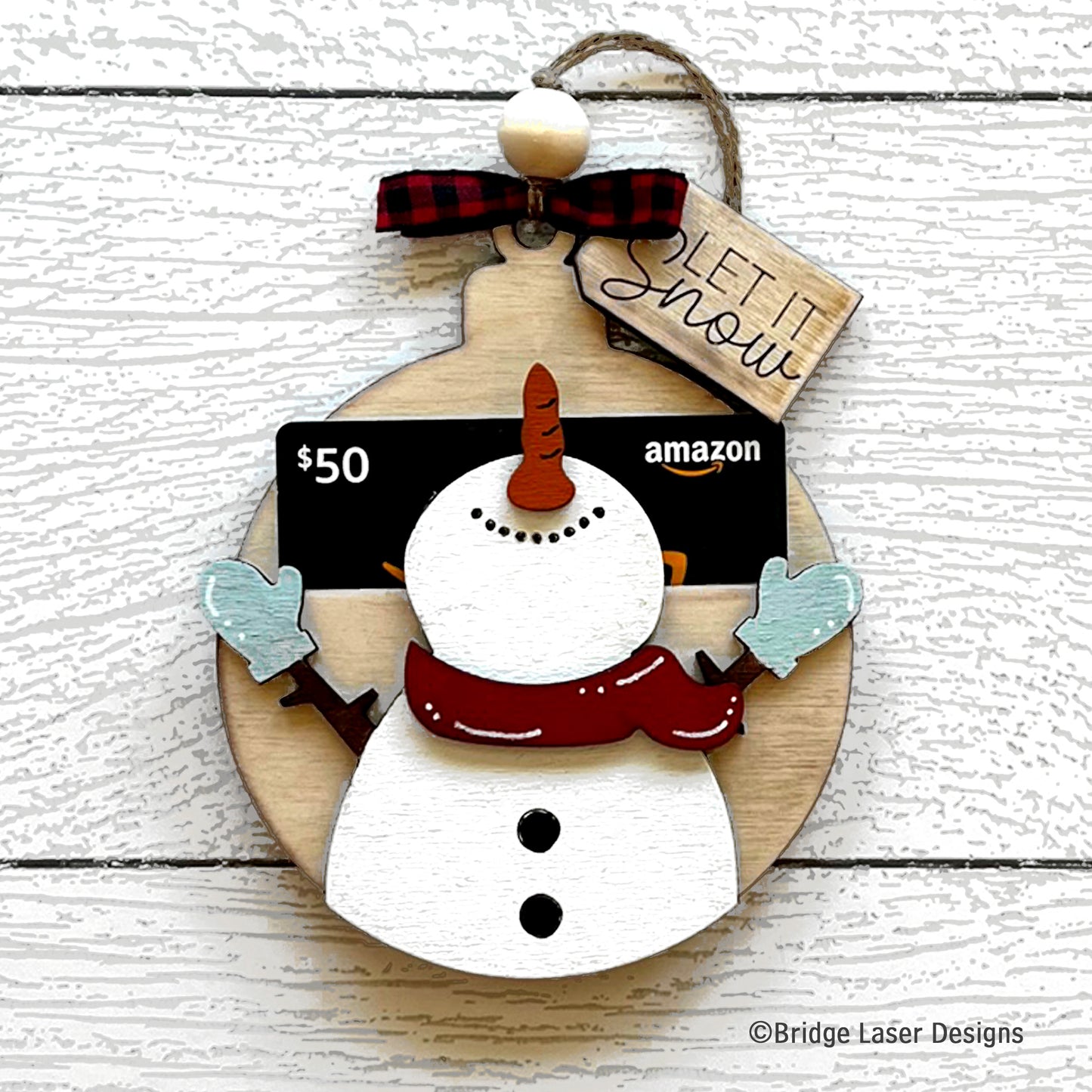 Snowman Gift Card Ornament