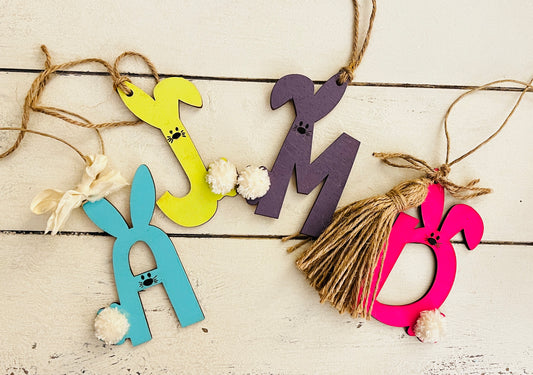 Bunny Alphabet Tags/Ornaments