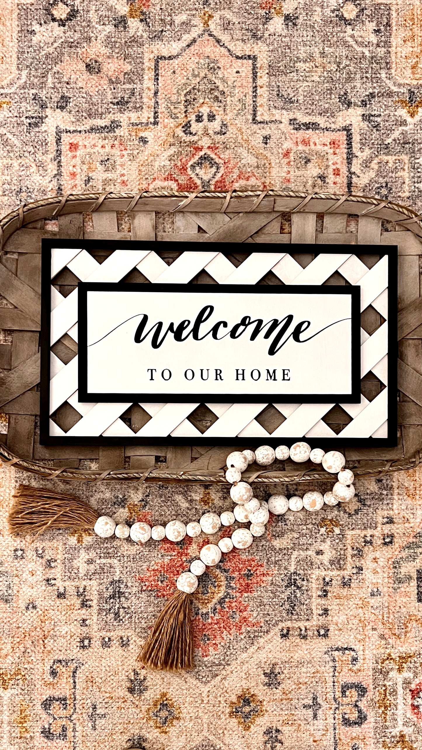 Lattice Welcome Sign